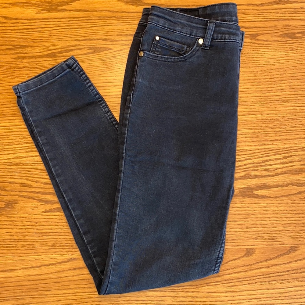 Jones New York- black slightly faded skinny jeans